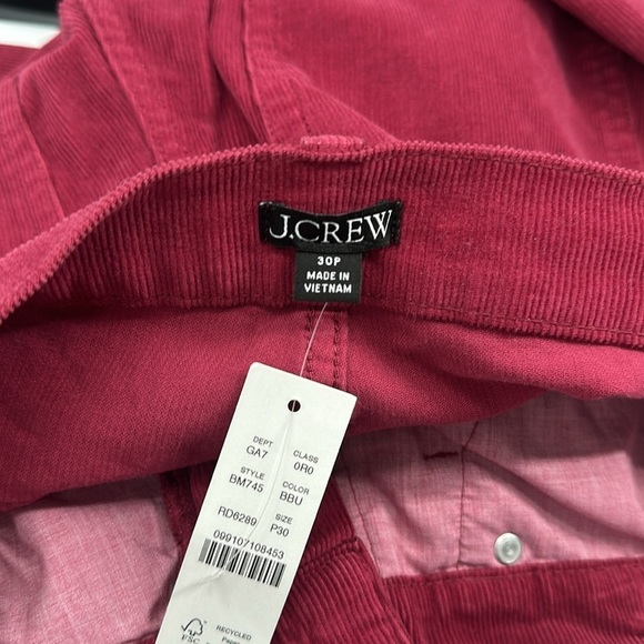J. Crew Petite High Rise Slim Demi Boot Pant Corduroy 30P NWT - Picture 7 of 8
